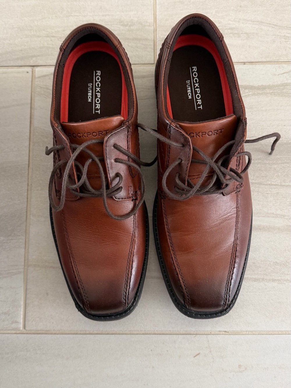 Rockport Men’s Brown Leather Lace-Up Oxfords